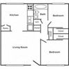 2 bedroom 1 bath